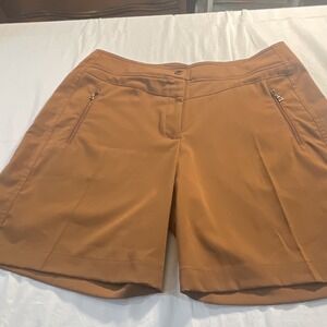 Tail Tech Performance Brown Bermuda Shorts Women's Size 10 Pockets 7" Inseam